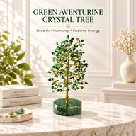 Green Aventurine Crystal Tree with Orgonite Base | 25 cm Money Tree