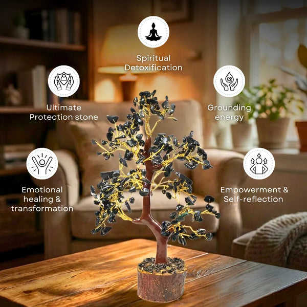 Black Obsidian Crystal Tree – Protection & Grounding