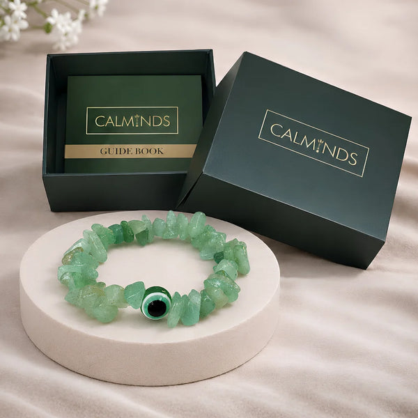 Green Aventurine Evil Eye Protection Bracelet | Natural Crystal Bracelet
