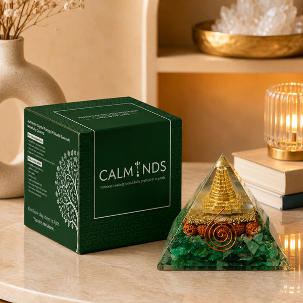 Green Aventurine Orgonite Pyramid | Prosperity Crystal Pyramid