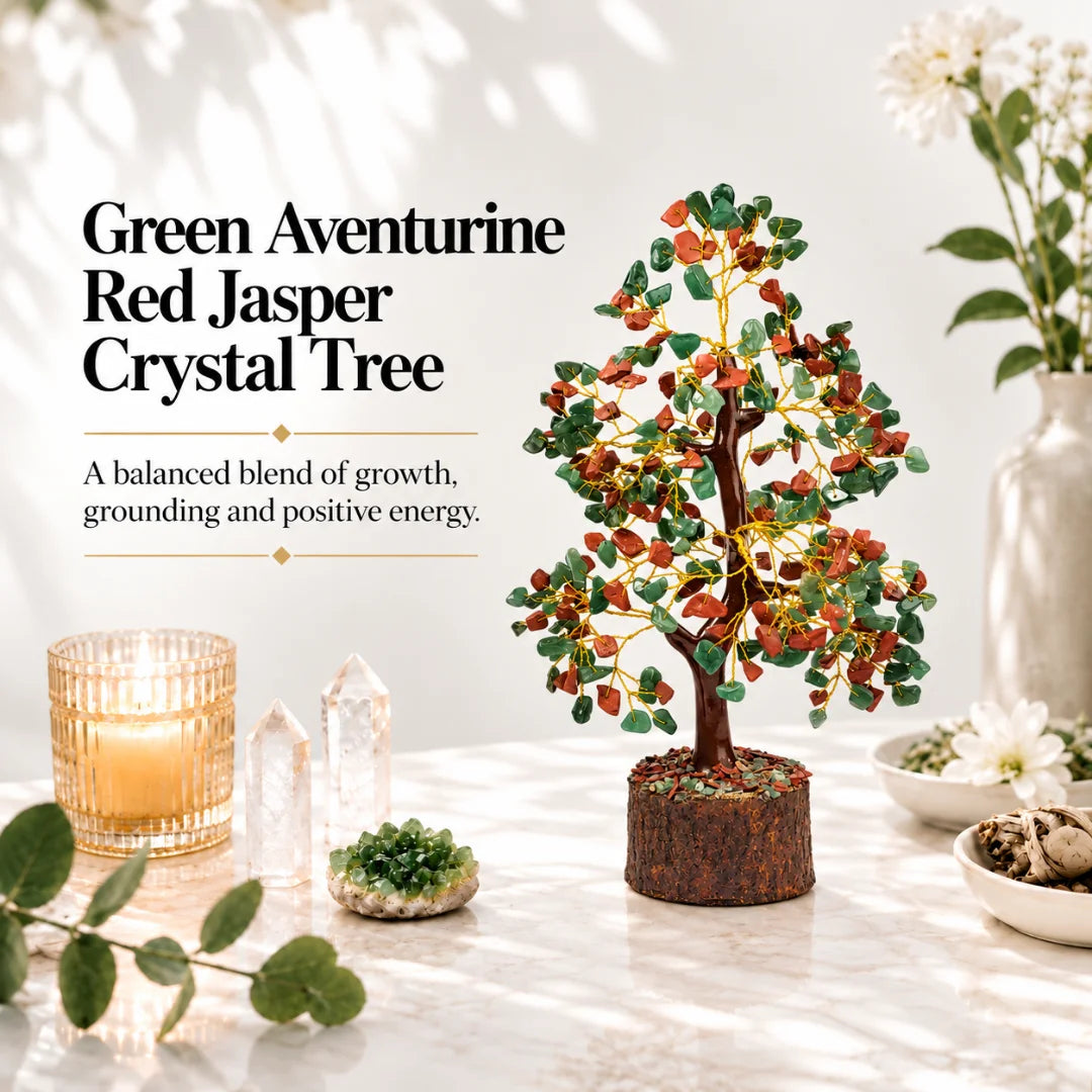 Green Aventurine Red Jasper Crystal Tree – alternate product view 3
