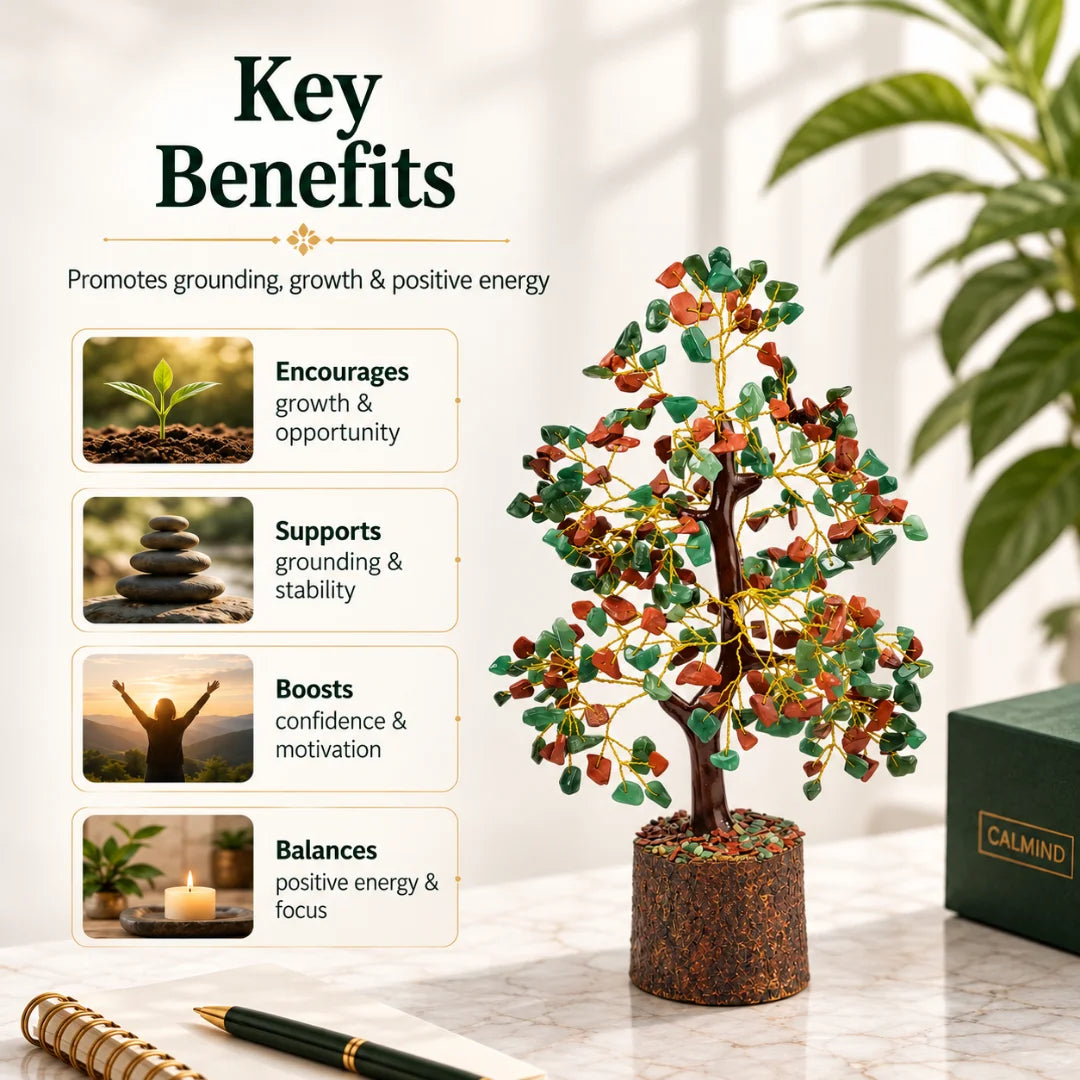 Green Aventurine Red Jasper Crystal Tree – alternate product view 4