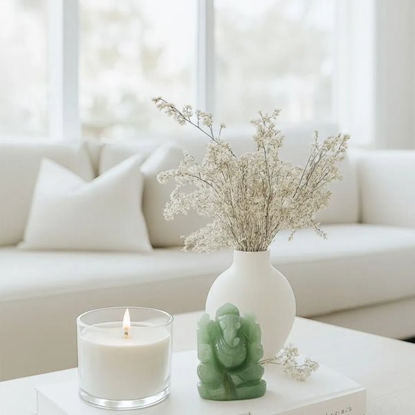 Natural Green Jade Ganesha Idol