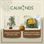 Calminds green aventurine crystal tree and orgonite pyramid with brand logo.