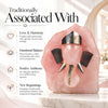 Handcrafted rose quartz Ganesh figurine by Calminds, view 5 of 6