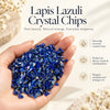 Blue lapis lazuli stone chips detail