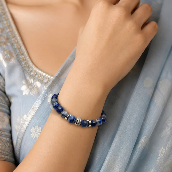 Lapis Lazuli Crystal Bracelet for Communication & Confidence - (8mm)