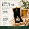 How to cleanse and gift the Pyrite Laughing Buddha with sage, intention setting and mindful display