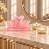 Love Birds Diwali Set with rose quartz mandarin duck pair and moonstone diyas – what's inside