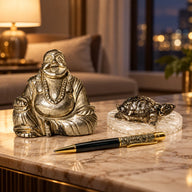 Luxury Pyrite Laughing Buddha Set – Certified Pyrite Laughing Buddha Gift Set