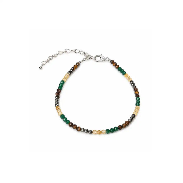 Natural Money Magnet Crystal Anklet for Wealth Attraction & Everyday Style