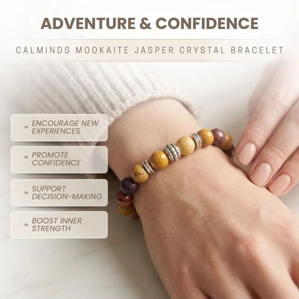 Mookaite Jasper Crystal Bracelet for Stability & Decision Making - (8mm)