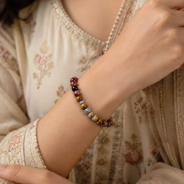 Mookaite Jasper Crystal Bracelet for Stability & Decision Making - (8mm)