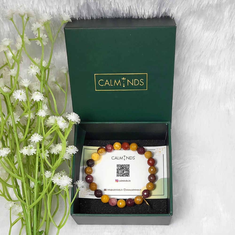 Mookaite Jasper Bracelet inside a green box