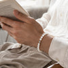 Moonstone Crystal Bracelet worn on wrist, everyday styling