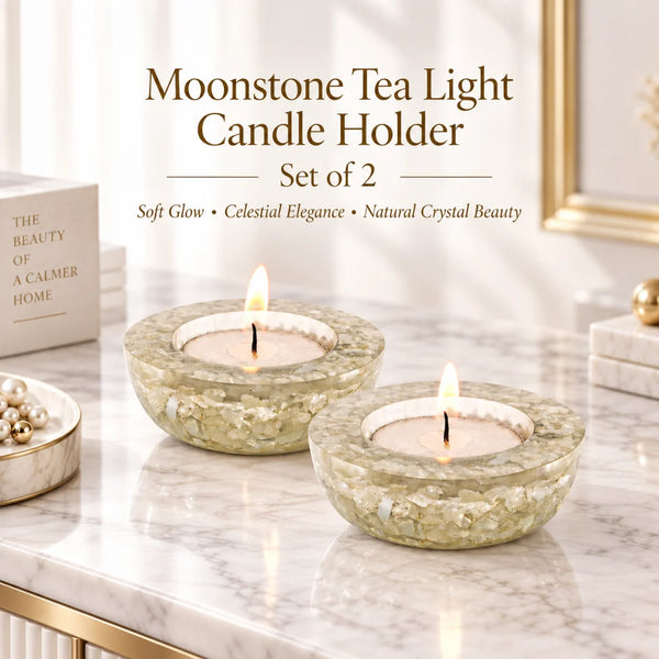 Moonstone Tea Light Candle Holder set
