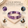 Natural Amethyst Oval Crystal Bracelet for calm and clarity
