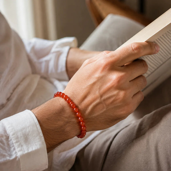 Natural Carnelian Bracelet | Confidence & Energy