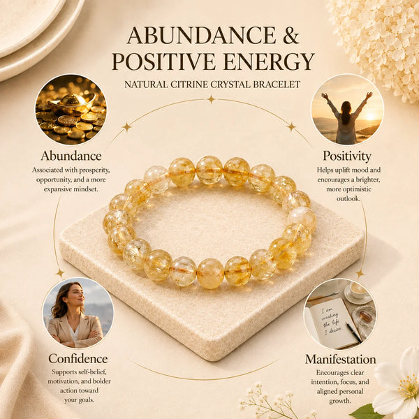 Natural Citrine Bracelet – Charm-Free