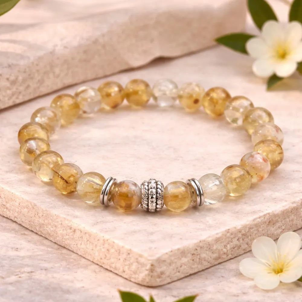 natural citrine gemstone bracelet citrine bangle