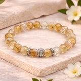 Natural Citrine Crystal Bracelet for Money, Wealth & Success - (8mm)