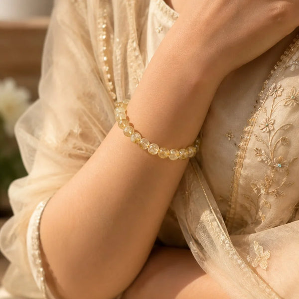 Natural Citrine Bracelet – Charm-Free