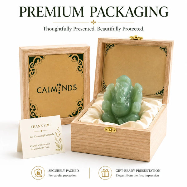 Natural Green Jade Ganesha Idol