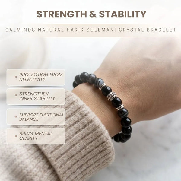 Natural Hakik Sulemani Bracelet For Protection - (8mm)