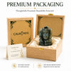Labradorite Ganesha Idol shown from the front