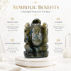 Labradorite Ganesha Idol styled for home pooja