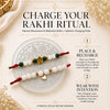 Natural Moonstone and Malachite Heart and Harmony Bhaiya Bhabhi Rakhi Combo, product image 3
