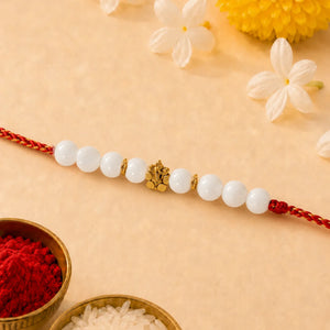 Natural Moonstone - Divine Blessings Rakhi for Brother
