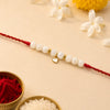 Natural Moonstone Moonlit Heart Lumba Rakhi for Bhabhi and Sister, product image 1
