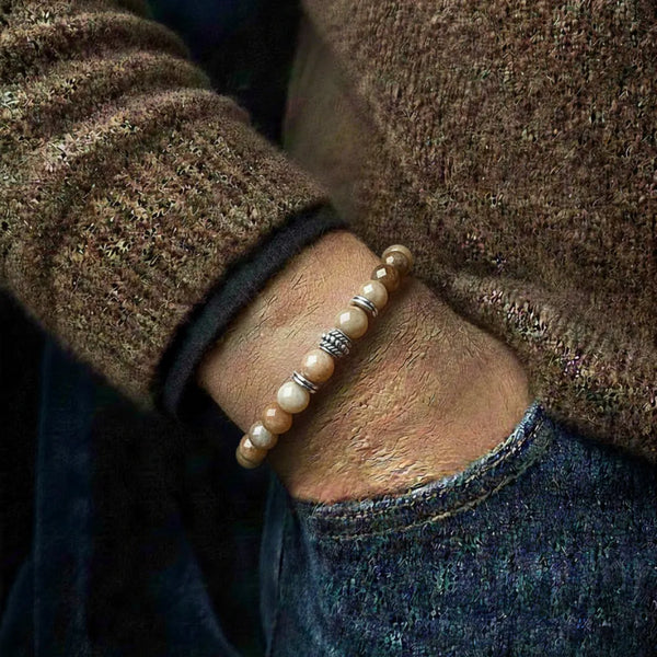 Natural Sunstone Bracelet – Crystal Bracelet for Leadership & Power - (8mm)