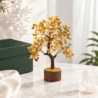 Natural Yellow Jasper Gemstone Tree