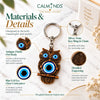 Evil Eye owl keychain side view