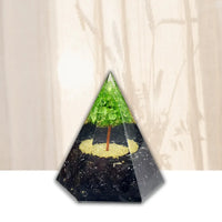 Peridot Tree Orgonite Pyramid