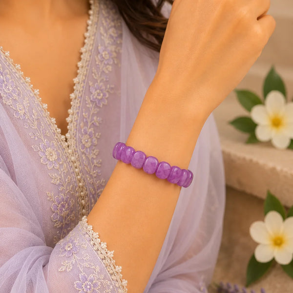 Natural Lepidolite Bracelet | Stress & Anxiety Relief
