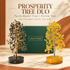 Prosperity tree duo with pyrite wealth tree and citrine tree
