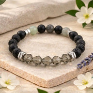 Grounding Bracelet | Onyx, Smoky Quartz & Labradorite