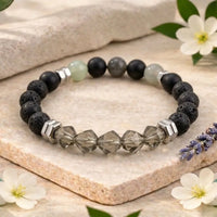 Protection Bracelet | Onyx, Smoky Quartz & Labradorite