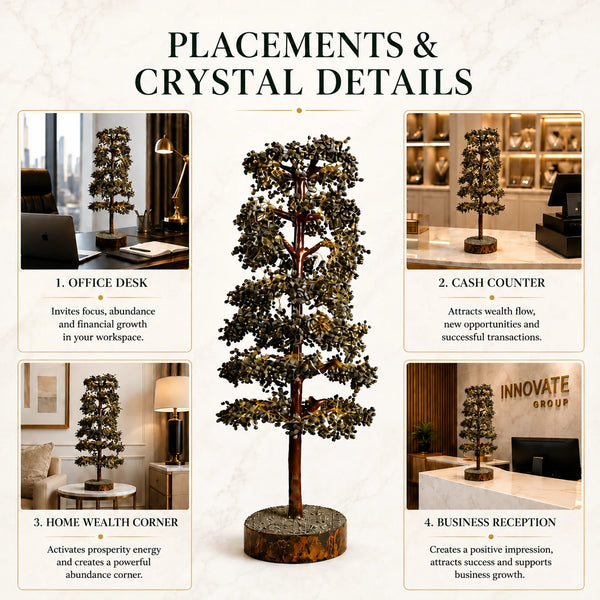 Pyrite Wealth Tree 3 FT (5000 Beads) | Certified Luxury Crystal