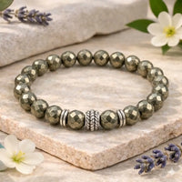 Pyrite Crystal Bracelet For Money & Abundance - (8mm)