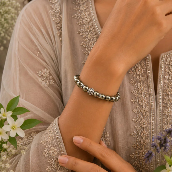 Pyrite Crystal Bracelet for Money, Wealth Confidence & Success (8mm)