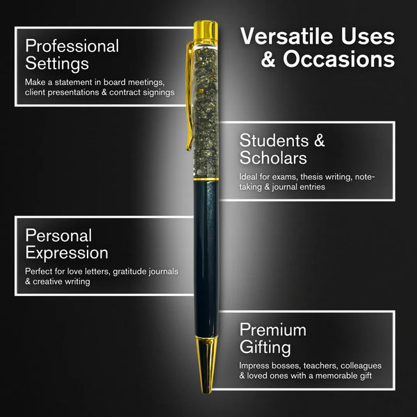 Pyrite Crystal Ball Pen | Black Edition