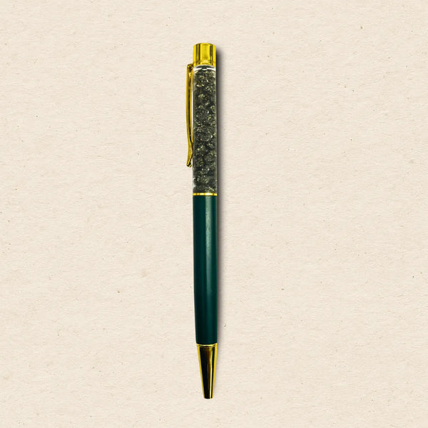 Pyrite Crystal Ball Pen | Green Edition