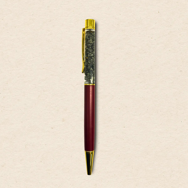 Pyrite Crystal Ball Pen | Wine Edition