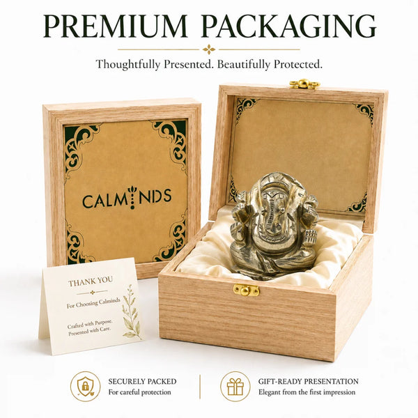 Pyrite Ganesha Idol | Wealth & Success