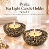 Pyrite tea light holder for Diwali home decor