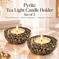 Pyrite Tea Light Holder for Diwali Decor